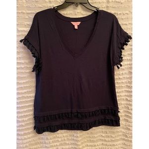 Lilly Pulitzer Daley Tassel Top Navy